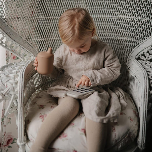 mushie 100% Silicone Baby Sippy Cup | 6 Months+ (Natural)...