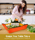 Repotting Mat for Indoor Plants Transplanting, 27 Inches Waterproof Potting Mat Foldable PE Gardening Mat Tray Gift for Plant Lovers - Orange...