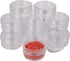 The Beadsmith Personality Case - Clear Storage Organizer Box – 6.4 x 4.8 x 1 inches - includes 12 Small Containers with lids - 1.5 x 0.8 inches, B...