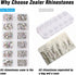 4200 Pieces Flat Back AB Rhinestones for Craft, Round Crystal Gems Stickers for Clothes, 1.5 mm - 4.8 mm, 6 Sizes...