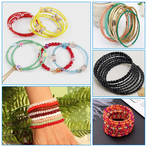 600 Loops Memory Wire for Jewelry Making Bracelets,Jewelry Wire Memory Beading Wire Steel Memory Wire Cuff Bangle Bracelet for Jewelry Making Supp...