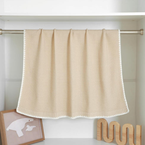 mimixiong Cotton Baby Blanket Gender Neutral Nursery Swaddling Blanket for Shower Gift Registry for Baby Camel 40 x30 Inch...