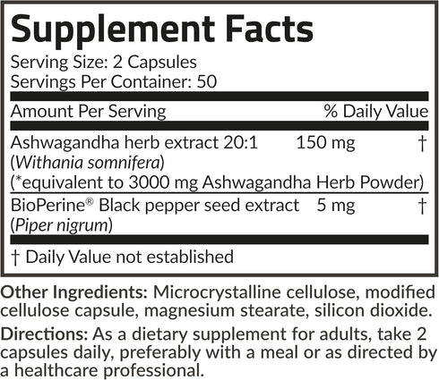 Futurebiotics Ashwagandha Extra Strength Stress & Mood Support with BioPerine - Non GMO Formula, 100 Vegetarian Capsules...