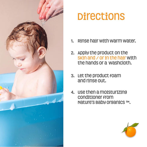 Nature's Baby Shampoo, Face & Body Wash 8 oz - Formulated for Problem and Sensitive Skin, pH Neutral. No Sulfate or Artificial Fragrances - Vanill...