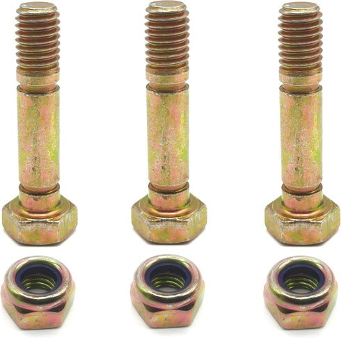 3 Pack 707555 Snowthrower Shear Pin Kit for Briggs & Stratton Auger 1696574-01 - C950-10329-0 Craftsman 9.5 TP 24" Dual Stage Snowthrower (2017-20...