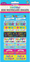 Ashley Productions Mini Whiteboard Erasers, Happy Birthday, 2" x 1" x 0.75", Pack of 16 (ASH78016)...