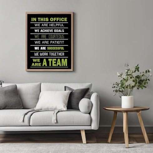 Posterizer 1 pcs-in this office we are a team quote-Workplace & Office Art-Motivational & Inspirational Art-Gift for Boss, Manager-decor for offic...