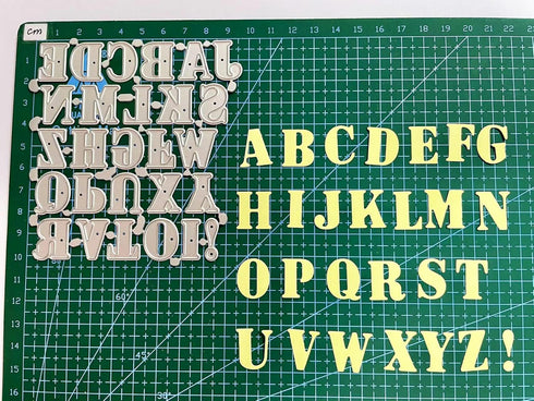 Cutting Dies Kit English Words Metal Stencils Scrapbooking Tools DIY Craft Embossing Template for Paper Card Making Album Arts Supplies (English l...