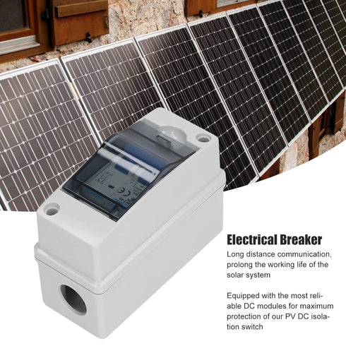1000V 25A DC Disconnect Switch Solar PV DC Isolation Switch Miniature Circuit Breaker Overvoltage Overload IP65 Waterproof Distribution Box...