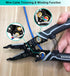 9-in-1 Wire Stripper Tool, 8inch Wire Strippers electrical, Multifunctional Electrician Pliers Flush Wire Cutters Safety Wire Pliers for Electric ...