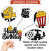 Film Cake Topper Movie Cinema Birthday Cake Decoration Happy Birthday Sign Cake Decor for Film Projector Movie Night Camera Popcorn Theater Theme ...