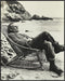 Posterizer 1 pcs-outdoor black and white photo art-rugged man in chair 2-Photography Art-Retro Art-Decorations for Bedroom, Office, Living Room - ...