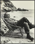 Posterizer 1 pcs-outdoor black and white photo art-rugged man in chair 2-Photography Art-Retro Art-Decorations for Bedroom, Office, Living Room - ...