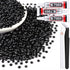 5000Pcs 4mm Resin Jelly Rhinestones with 3Pcs 10ml B7000 Jewelry Glue for Crafting, Black Flatback Gems, Bedazzling Crystal Bulk for DIY Crafts Cl...