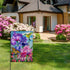 Welcome Spring Hummingbird Iris Garden Flag Double Sided, Purple Flower Bird Yellow Butterfly Decorative House Yard Outdoor Small Decor, Summer Fl...
