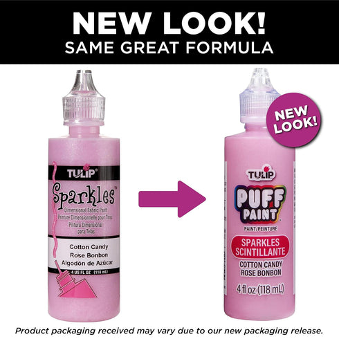 TULIP Puff Paint Sparkles Cotton Candy 4 Fl Oz (Pack of 1)...