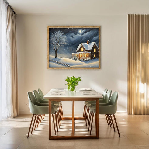 Posterizer 1 pcs- quaint old village-building in the nature 7-Landscape & Nature Art-Floral Botanical Art- Decor for Home & Office- unframed wall ...
