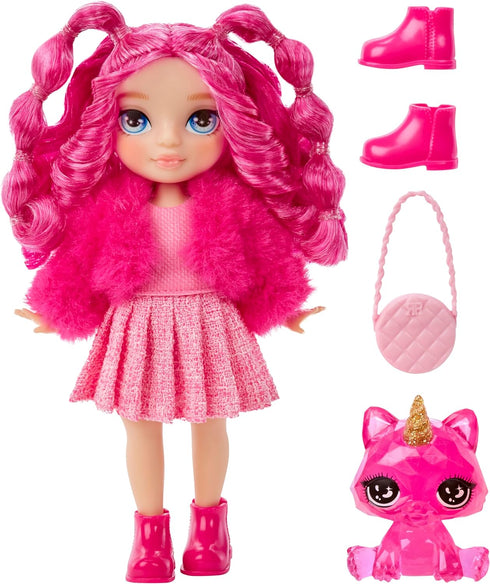 Rainbow High Littles – Magenta Monroe, Pink 5.5" Posable Small Doll with Purse, Magical Pet Kitty, Girls Toy Gift, Kids Ages 4-12 Years...