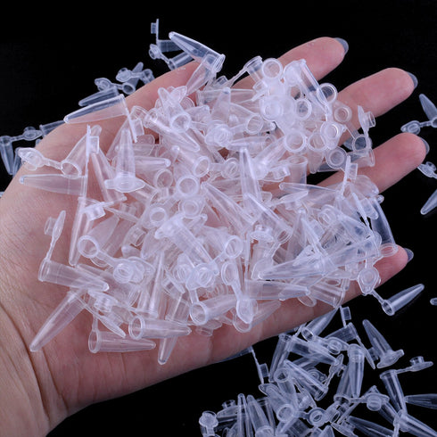 BronaGrand 1000 Pieces 0.2 ml Disposable Micro Centrifuge Tubes with Attached Lid Clear White PCR Tubes...