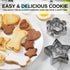 15 PCS Cookie Cutters Set, Biscuit Cutter, Cookie Cutter for Baking, Dough Cutter, Stainless Steel Stamps of Round, Heart, Star for Out Pastry Dou...