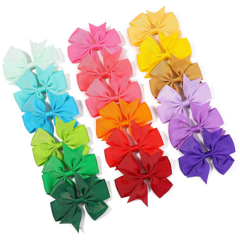40PCS 3 Inch Hair Bows for Girls Grosgrain Ribbon Toddler Accessories with Alligator Clip Bow Baby Kids Teens...