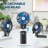 KIBEE Portable Fan,5200mAh Rechargeable Handheld Fan,180° Foldable Hand Fan,personal Fan,3 Wind Speeds Camping Fan.Mini Fan for outdoor,home,makeu...