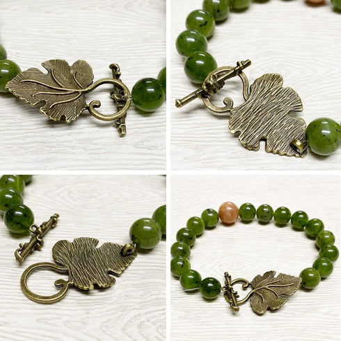 Brass Heavy Duty Jewelry Clasps Grape Leaves Clasp Toggle Findings Jewelry Making 16 Set...
