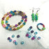 600pcs Crackle Glass Beads Set (8mm), 24-Grid Multicoloured Round Handcrafted Crack Lampwork Beads Assortment for DIY Bracelet Necklace Findings B...