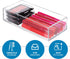 iDesign Clarity Plastic Drawer Organizer for Vanity, Countertop, Bathroom, Kitchen and Cabinet Storage, 8" x 4" x 2", Clear...