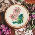 FONNUY Ribbon Embroidery 3D Flowers Pattern Design Kit Embroidery DIY Handwork Set Oval Home Decoration (Pink Crabapple)......