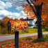Autumn Fall Harvest Maple Leaves Pumpkin Mailbox Covers Waterproof Magnetic Durable Post Box Cover Wraps Standard Size 21x18 Inches for Outdoor Ga...