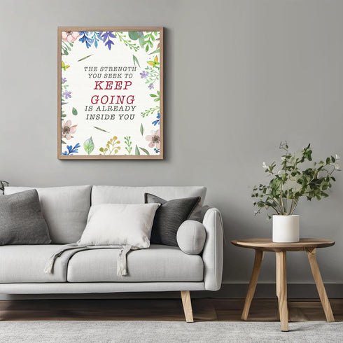 Posterizer 1 pcs-afirmations and quotes-the strenght is already inside you-Inspirational Women's Art-Quotes and Poems-Decor for Home & Office- unf...
