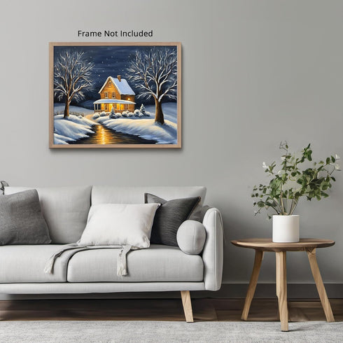 Posterizer 1 pcs- quaint old village-building in the nature 3-Landscape & Nature Art-Floral Botanical Art- Decor for Home & Office- unframed wall ...
