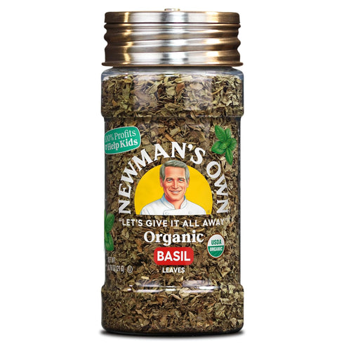 Newman's Own Organic Basil Leaves; Great on Pasta, Salads, Sauces, USDA Certified Organic; Non-GMO; Kosher, 0.76Oz. Bottle...