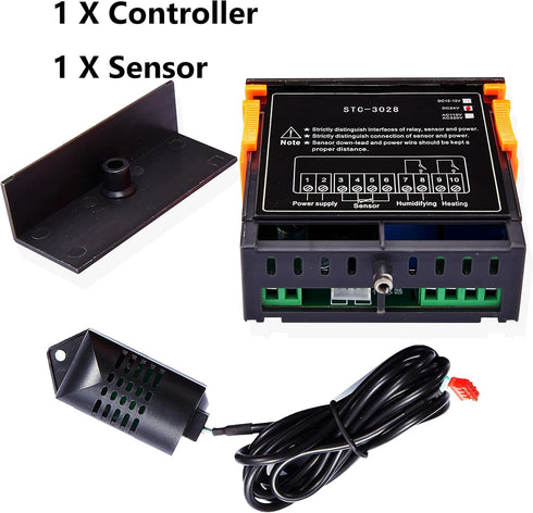 STC-3028 DC24V All-Purpose Temperature and Humidity Controller with Dual Displays and Dual Relay Outputs...