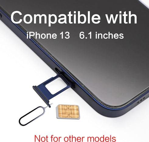 ASDAWN Replacement for iPhone 13 SIM Card Slot Tray Holder Compatible with iPhone 13 SIM Card Tray Slot Waterproof Rubber Ring and SIM pin(Single ...