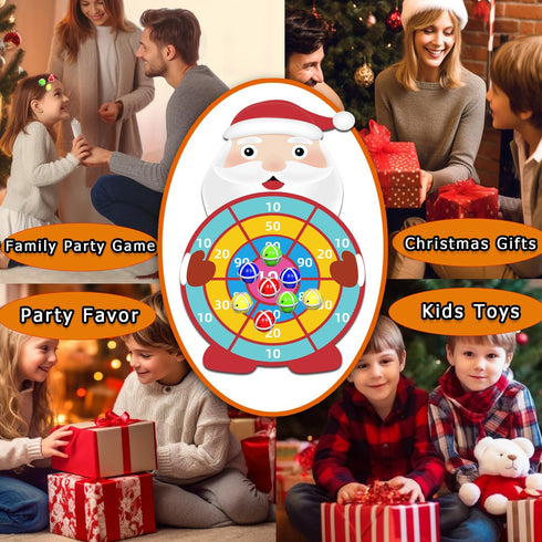 30” Christmas Decorations Party Favors Stocking Stuffers, Large Santa Claus Dart Board Game, Christmas Party Supplies Indoor Outdoor Decor, Xmas B...