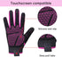HANDLANDY Women Safety Work Gloves Utility Touch Screen Working Grip Glove for Yardwork Gardening Breathable Mechanic Gloves Hot Pink...