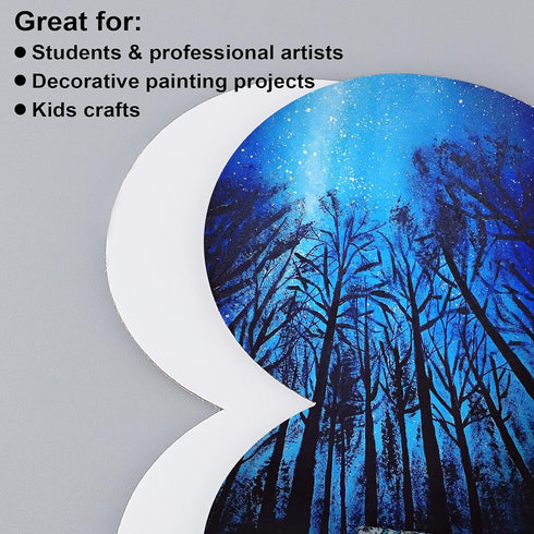 NBEADS 12 Pcs Heart Painting Canvas Panels, 5.9inch Blank Canvas Drawing Boards for Oil & Acrylic Painting Students Artist Hobby Painters and Begi...