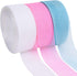 3 Rolls Sheer Chiffon Ribbons 1.5 Inches x 49 Yards/Each Roll for Wedding Gift Wrapping Home Decorations (Blue, White, Pink)...