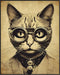 Posterizer 1 pcs-cute retro themed cat in clothes 1-Art for Animal Lovers-Retro Art-Decor for Home & Office- unframed wall art...