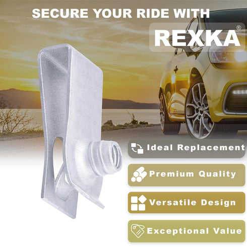 Rexka 30pcs M4.2 Bumper Fender Extruded U Nuts 5/32 Compatible with GM 11515638 Chevrolet Cruze Equinox Impala Malibu Silverado Traverse Cadillac ...