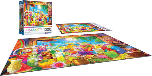 RoseArt- Color Palette - Tiki Bar Paradise - 1000 Piece Jigsaw Puzzle for Adults...