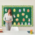 72 PCS Easter Cutouts for Bulletin Board Decoration, Easter Egg Bunny Rabbits Paper Cutouts Grass Border for Easter Spring Party Home Office Schoo...