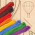 LEISURE ARTS Wood Stitched String Art Kit with Hot Air Balloon - Adult or Kids Craft - Craft Kits for Teens - String Art kit for Adults - 3D Strin...