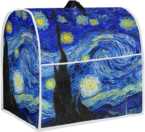 Starry Night Stand Mixer Cover for 4.5-5 Quarts Kitchen Aid, Washable Mixer Dust Cover with Handle and Pocket Kitchen Accessories Small Appliance ...