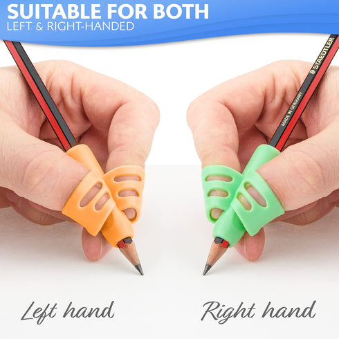 Stylo Pack of 3 Pencil Grips for Kids Handwriting Perfect Pencil Holders for Kids Home Schooling and Preschool Writing Tools for Kids Assorted Pen...