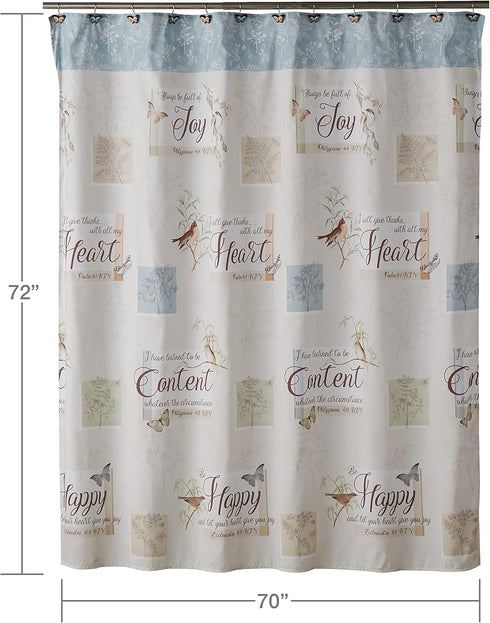 SKL Home by Saturday Knight Ltd. New Hope Fabric Shower Curtain, Multicolored...