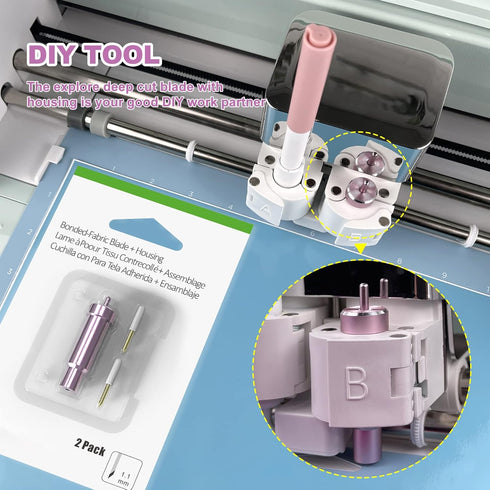 Explore Bonded-Fabric Cut Housing + Replacement Cutting Blade Compatible with Explore Air2/ Air3/ Maker/Maker 3 Cutting Machines, Original Version...