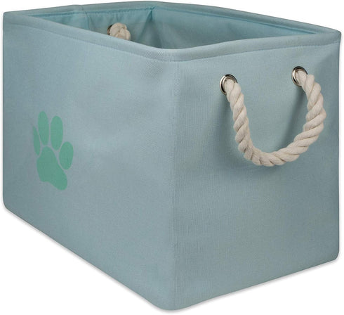 Bone Dry Pet Storage Collection Collapsible Bin, Medium Rectangle, Aqua...